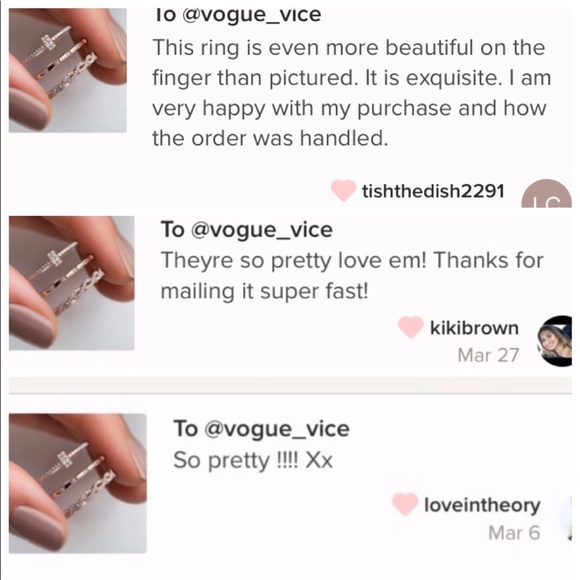 Last! NWT 3 Pc rose gold Ring Set💫5 star rated💫 - Picture 4 of 5